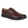 pantofi barbati casual maro din piele naturala cu talpa neagra model RSY03M